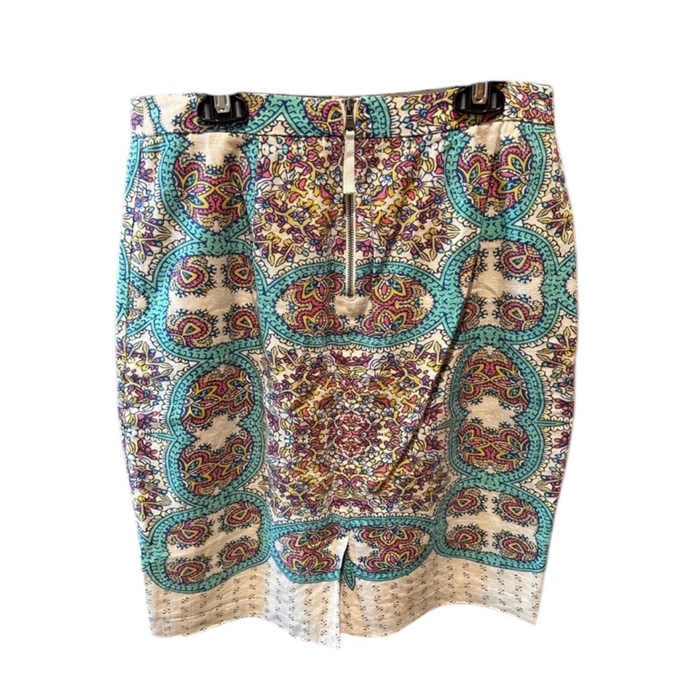 Women's Anthropologie Maeve Manoyla Linen Blend Pencil Skirt Size 4 - Picture 2 of 4